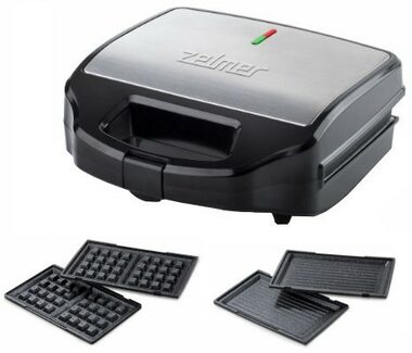 Zelmer ZSM7900 silber-schwarz / Sandwichmaker / 900W / Grill / Edelstahl