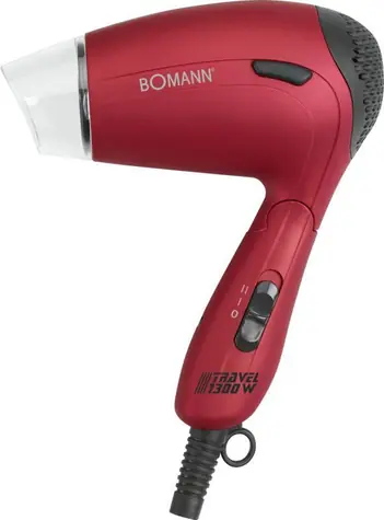 Bomann HTD 8005 CB rot / Haartrockner / 1300 W / 2 Temperaturen / 2 Geschwindigkeiten
