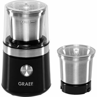 Graef CM 102 schwarz / Kaffeemühle / 85 g Behälter / 200 W / 18 Mahlgrade