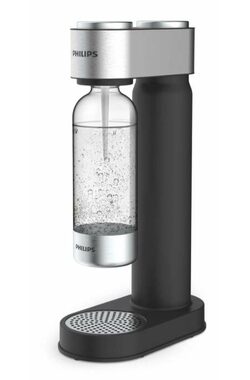 Philips ADD4902BK schwarz / Wassersprudler / BPA-frei / 1x Flasche 1 l / 1x CO2-Gas