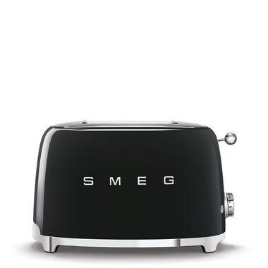 SMEG 50's Retro Style schwarz / Toaster / 950 W / 2 Schlitze / 2 Toasts / 6 Bräunungsgrade