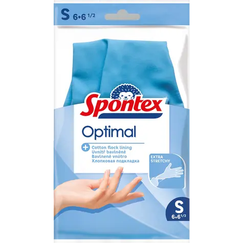 Spontex Optimal (Größe S) / Schutzhandschuhe zur Reinigung / 1 Paar