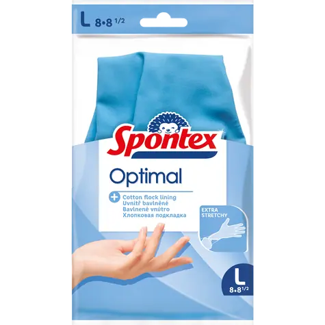 Spontex Optimal (Größe L) / Schutzhandschuhe zur Reinigung / 1 Paar