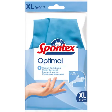 Spontex Optimal (Größe XL) / Schutzhandschuhe zum Reinigen / 1 Paar