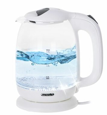 Mesko MS 1302 weiß / Instant-Glaskessel / 1850 W / 1,7 L