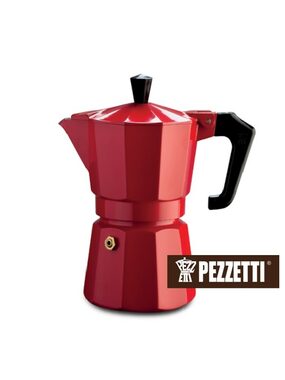 Pezzetti ItalExpress Moka-Wasserkocher für 3 Tassen rot / 150 ml