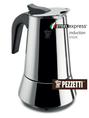 Pezzetti SteelExpress Moka Wasserkocher 10 Tassen Silber / 500 ml