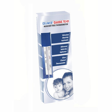 CELIMED TC-01 Medizinisches Glasthermometer / quecksilberfrei / Lagerverkauf