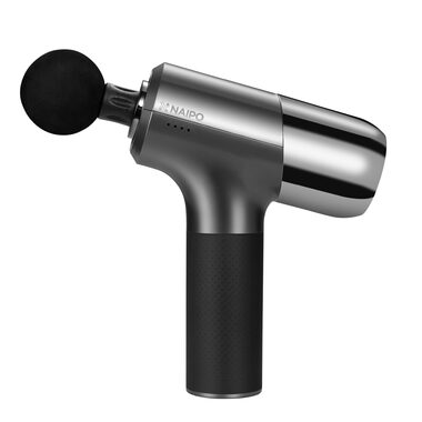 NAIPO NP-MG02 schwarz / Massagepistole / 4 Aufsätze / 6 Geschwindigkeiten / 1500 mAh Akku / USB-C 