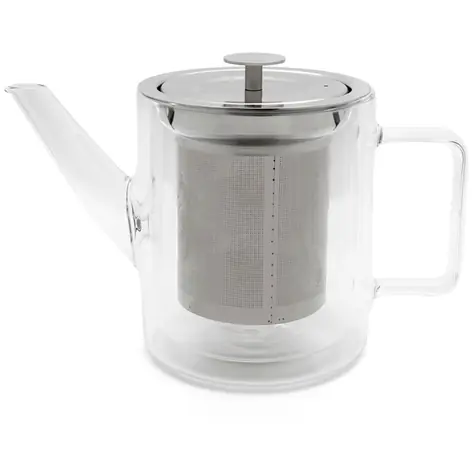 Bredemeijer San Remo Teekanne silber / 1,0l / Glas