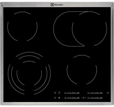 Electrolux EHF46547XK silber / Glaskeramik-Kochfeld / 7100W / 4 Platten
