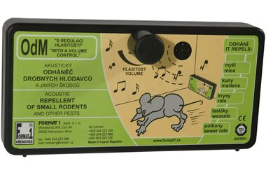 Format1 OdM - Mäusevertreiber & Mardervertreiber für Haus und Hütte / Akustisch mit Lautstärkeregelung / 100 m2