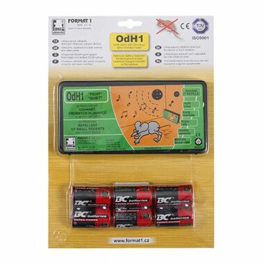 Format1 OdH1/t + Batterie - Leiser Mäuse-, Vogelscheuchen- und Zeckenvertreiber für Haus und Hütte / 100 m2