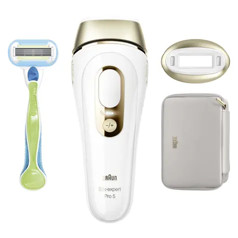 Braun Silk-expert Pro PL5052 weiß / IPL-Epilierer / 10 Intensitätsstufen 
