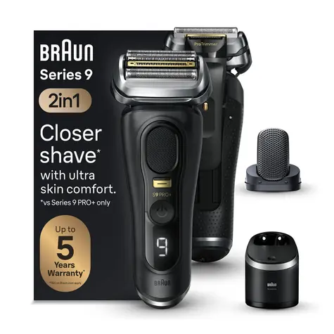 Braun Series 9 Pro+ 9590cc Wet&Dry / Rasierer / Herren / Planchet / 60-minütiger Betrieb / Für das Gesicht