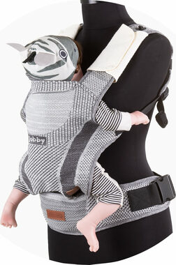 CHIPOLINO Babytrage Bobby Fly Graphite / von 4 - 24 Monaten / bis 15 kg