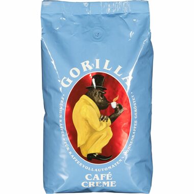 Joerges Gorilla Cafe Creme blau 1 kg Kaffeebohnen / Kaffeebohnen / 100 % Arabica / Vakuumverpackung 