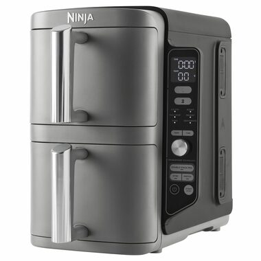 Ninja SL400EU silber / Heißluftfritteuse / 2470W / 2x 4,75 L / 6 Programme / 2 Körbe 