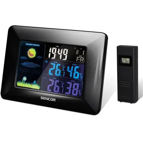Sencor SWS 4250 Wetterstation schwarz / Farb-LCD / Funksensor