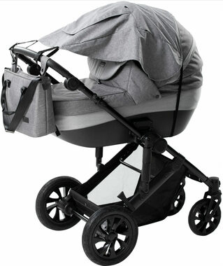 FreeON Sonnenschutz für einen Kinderwagen mit transparentem Fenster