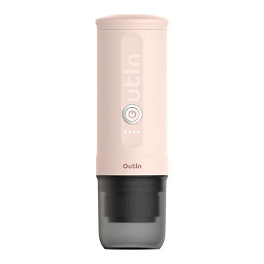 Outin Nano tragbare Kaffeemaschine rosa - BCRF Limited Edition / Tragbare Espressomaschine / 7500 mAh