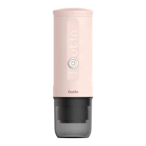 Outin Nano tragbare Kaffeemaschine rosa - BCRF Limited Edition / Tragbare Espressomaschine / 7500 mAh
