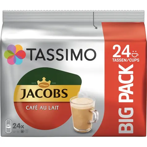 Jacobs CAFE au lait Tassimo 24 Stück / Kapselkaffee 