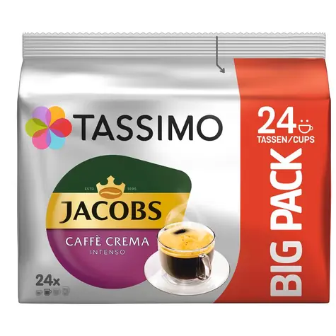 Jacobs CAFFE Crema INTENSO Tassimo 24 Stück / Kapselkaffee 