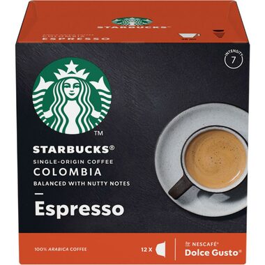 Starbucks Dolce Gusto Columbia Espresso 12 Stück / Kapselkaffee 