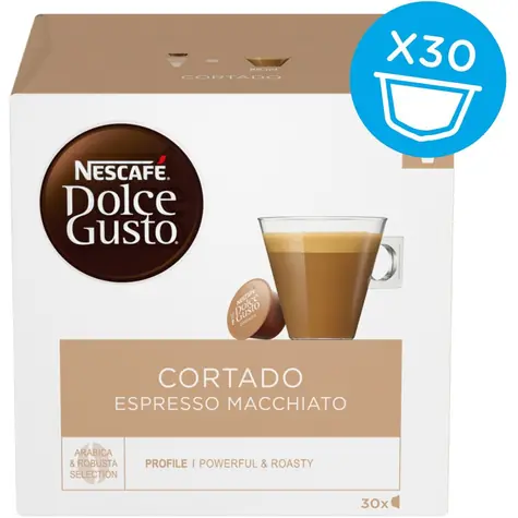 NESCAFÉ Dolce Gusto Cortado Espresso Macchiato 30 Stück / Kapselkaffee 