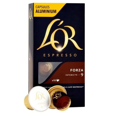 L&#39;OR Espresso Forza Nespresso 10 Stück / Kapselkaffee 