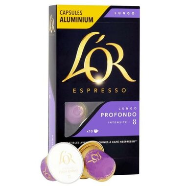 L&#39;OR Espresso Lungo Profondo Nespresso 10 Stück / Kapselkaffee 