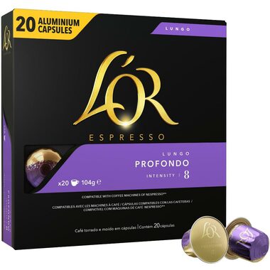 L&#39;OR Espresso Profondo Nespresso 20 Stück / Kapselkaffee 