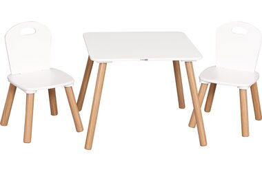 FreeOn Holztisch mit Stühlen Athena weiß