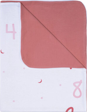 BUBABA Decke My First Year - rosa und weiß