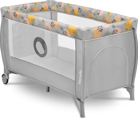Lionelo Reisebett Stefi PLUS Pink Gelb / ab Geburt