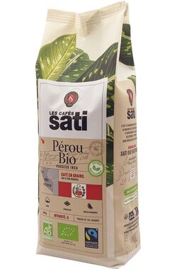 Les Cafés Sati Perou Inca Bio Fairtrade 500 g / Kaffeebohnen / 100% Arabica 