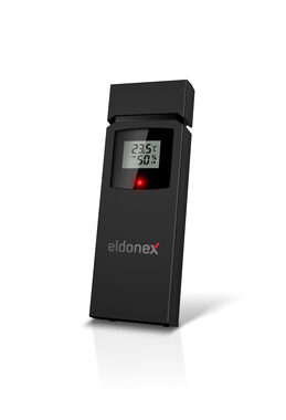 Eldonex WeatherCheck Sensor schwarz / Außen-Funksensor / Temperatur- und Luftfeuchtigkeitsmessung 