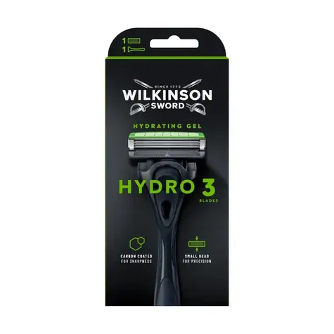 Wilkinson Hydro 3 Black Edition Rasierer + 1 Ersatzkopf