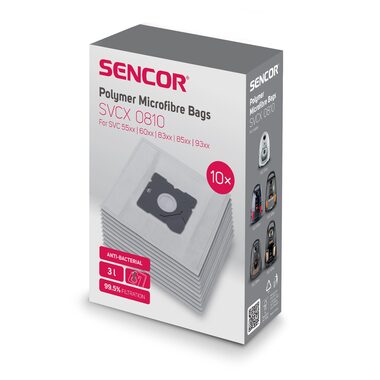 Sencor SVCX 0810 Mikrofaser-Staubsaugerbeutel 10 Stück 