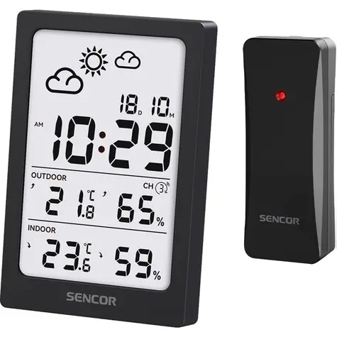 Sencor SWS 2300 B Wetterstation schwarz / LCD / Funksensor