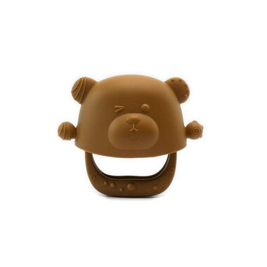 Kidnort Glitre Silikon-Beißring braun 3m+