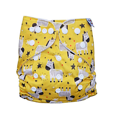 GaGa's Stoffwindel AIO Gelbes ZEBRA