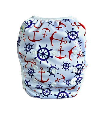 GaGa's Baby-Windel-Badeanzug „Anker“ Rot