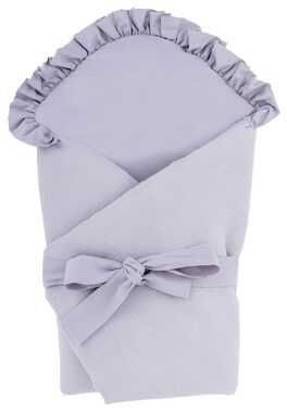 Bomimi Quick-Swapping Wrap mit Rüsche, Musselin, Grau