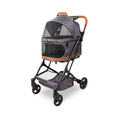 Wonderfold Pet Stroller P2 für Hunde 3in1 bis 9kg (Kinderwagen+Autositz+Kiste) Graphite