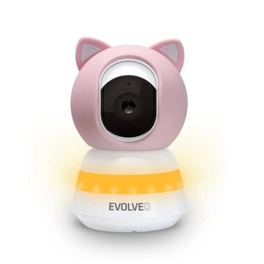 Evolveo Babyphone N5 pink / Elektronisches Video-Babyphone / 360°-Überwachung / Zwei-Wege-Kommunikation