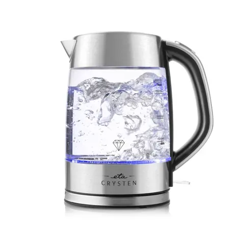 ETA ETA415490000 Crysten Silber / Wasserkocher aus Glas / 2100 W / 1,7 l 