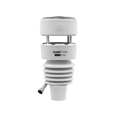 Ecowitt WS90 powered by Shelly 7in1 Wetterstation weiß / Zigbee / Bluetooth