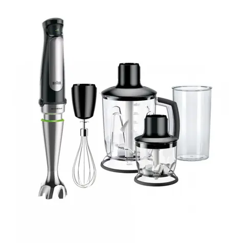 Bazar - Braun MultiQuick 7 MQ 7045X / Stabmixer / 1000 W / 600 ml Behälter / 2x Zerkleinerungsbehälter / Schneebesenaufsatz / Bazar